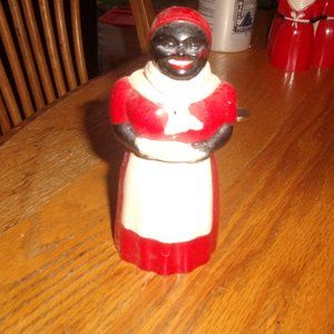 Black Americana F&F plastic syrup creamer pitcher pourer mammy